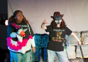 Cetima Leedy Villarin and Mali Just star in Role Initiative Theatre Company's Punk Rock Potter, during the 2026 Anywhere festival Moreton Bay (Image Credit: Creative Futures Photography).