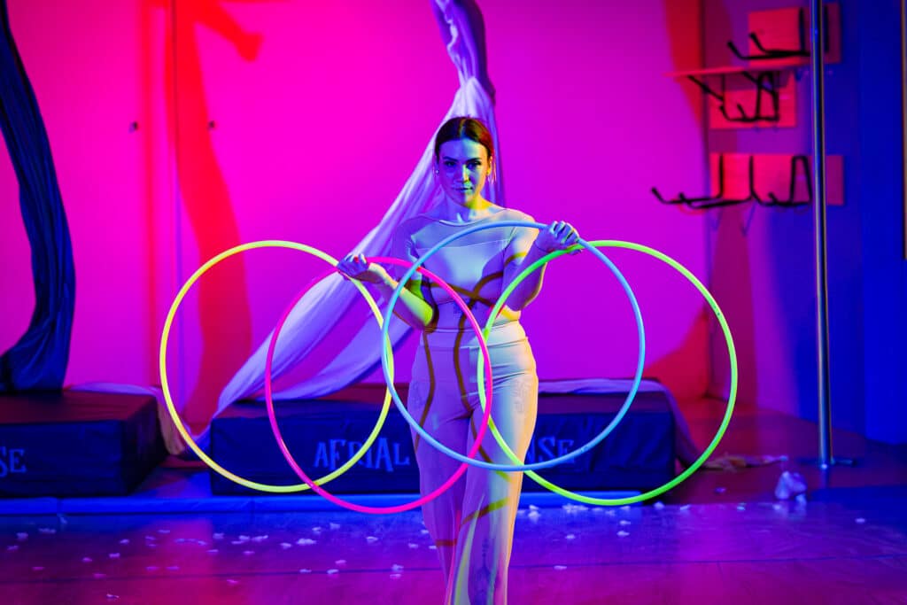 The new Pixie Dust Productions Anywhere Festival Moreton Bay show, The Elemental Being, at Elements Pole & Aerial (image credit: Creative Futures Photography)