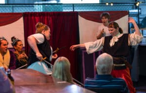 Picture: Swashbuckling fun in the Queensland Shakespeare Ensemble's Half Hour Hamlet (Picture credit: Creative Futures Photography)