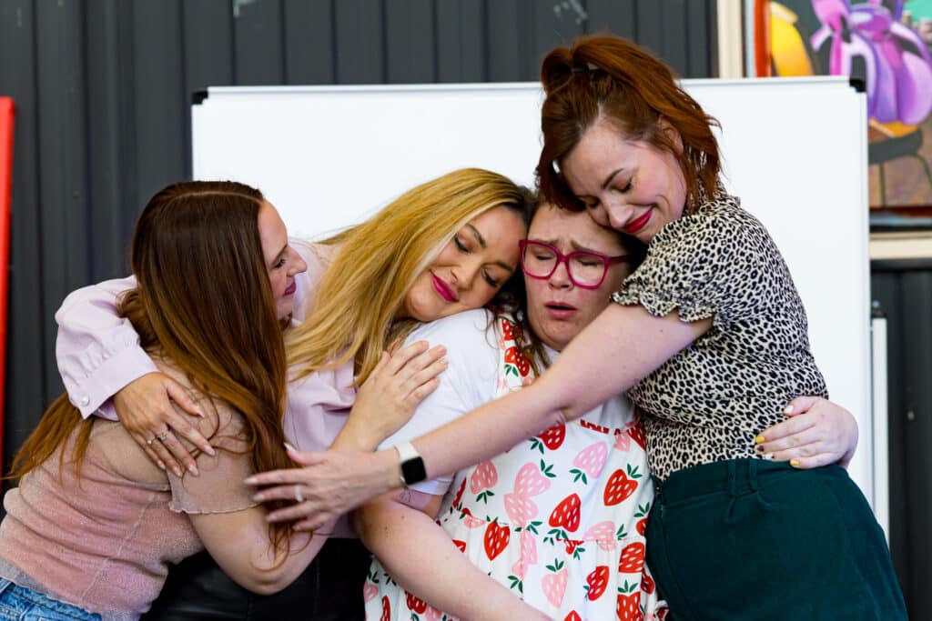 Members of The Heartbreak Club, at The Paint Factory, Anywhere Festival 2026 (image credit: Creative Futures Photography).