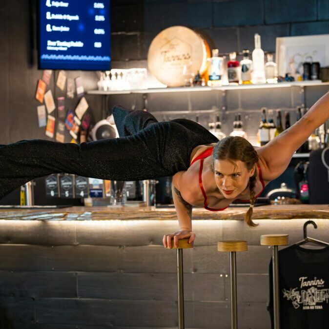 Sophie Whitecross, Tipsy History handstand balance (image credit: Creative Futures Photography)